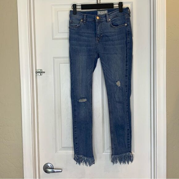 Free People great heights frayed skinny denim jeans Size 26 - Picture 5 of 10